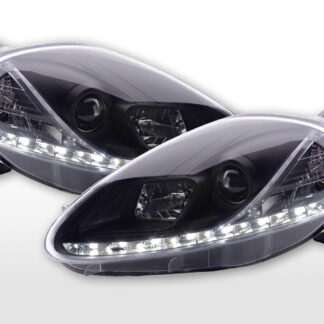 Phare Daylight LED feux de jour Fiat Grande Punto 199 noir -