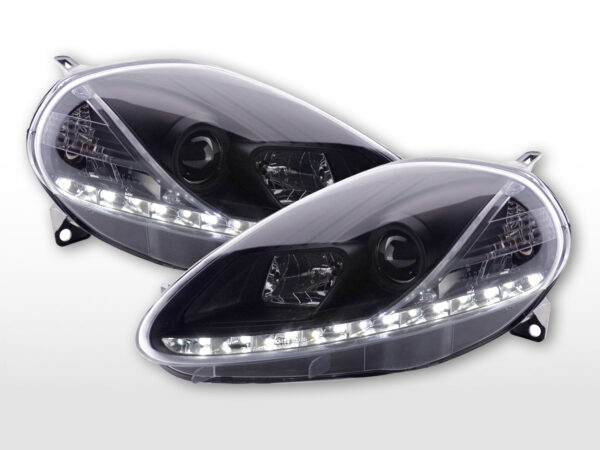 Phare Daylight LED feux de jour Fiat Grande Punto 199 noir -