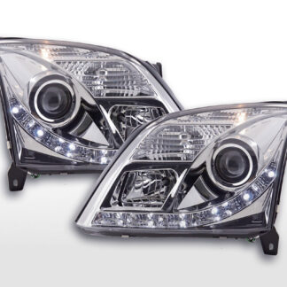 Phare Daylight LED DRL look Opel Vectra C 02-05 chrome -