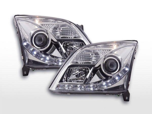 Phare Daylight LED DRL look Opel Vectra C 02-05 chrome -