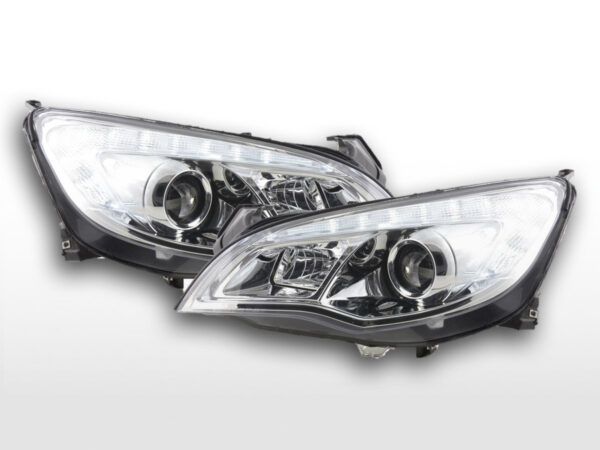 Phares avant Opel Astra J 5 portes 2009-2012 chrome avec moteur -