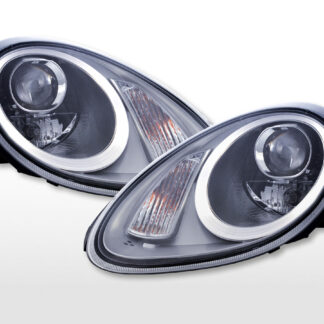 Phare avant Xenon Daylight LED DRL look Porsche Boxster (987) 04-08 argent -