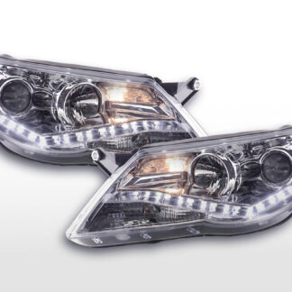 Phare Daylight LED DRL look VW Tiguan 07-11 chrome -