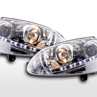 Phare Daylight à LED DRL look VW Golf 5 type 1K 03-08 chromé pour conduite à droite -