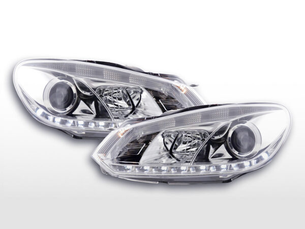 Phare Daylight LED Feux de jour LED VW Golf 6 type 1K 08- chrome pour conduite à droite -