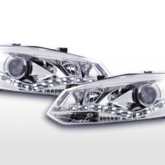 Phare Daylight LED Feux de jour LED VW Polo 6R 09- chromés pour conduite à droite -