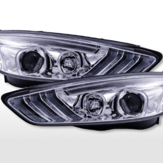 Phares diurnes avec feux diurnes à LED Ford Focus (C346) 2015-2018 chromé -