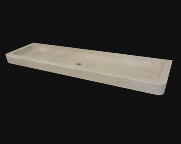 Vasque en pierre Grignan - 80 x 50 x 8 - Charmot Clair Adouci - COMPTOIR DES PIERRES – Image 4