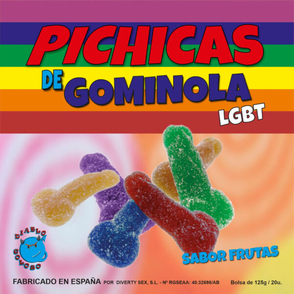 PRIDE - FRUITS DE PÉNIS GUMMY AVEC SUCRE LGBT -