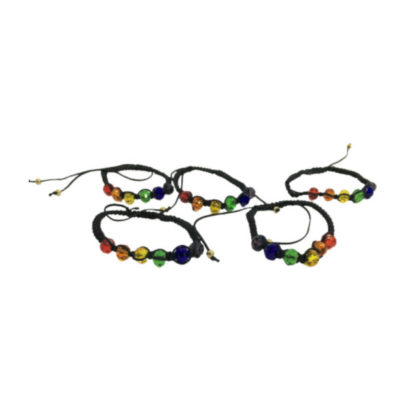 PRIDE - BRACELET BOULE EN VERRE DRAPEAU LGBT -