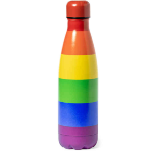 PRIDE - CHAUFFE-EAU MÉTALLIQUE AVEC LE DRAPEAU LGBT -