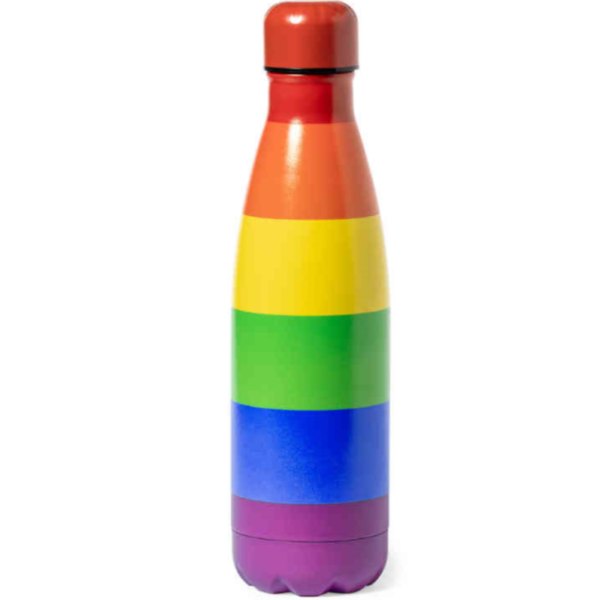 PRIDE - CHAUFFE-EAU MÉTALLIQUE AVEC LE DRAPEAU LGBT -