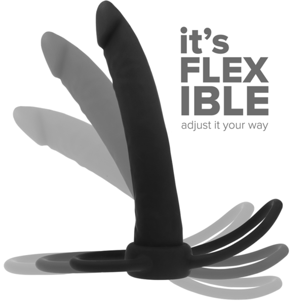 MYTHOLOGY - GODE ANAL COBI ONYX AVEC ANNEAU DE BITE ET TESTICULE 13 CM EN SILICONE - – Image 4