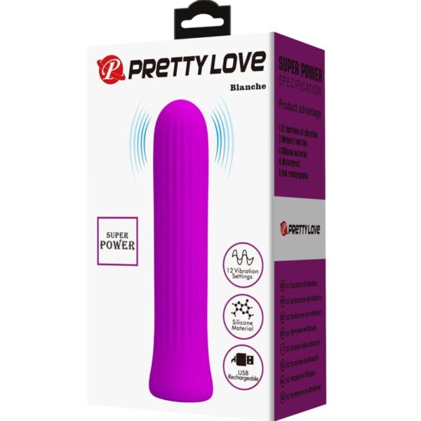 PRETTY LOVE - VIBRATEUR STIMULATEUR ROSE BLANCHE - – Image 3