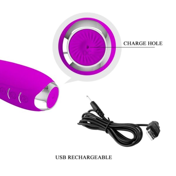 PRETTY LOVE - VIBRATEUR ÉLECTROCHOC RECHARGEABLE HECTOR-IMPERMÉABLE VIOLET - – Image 7
