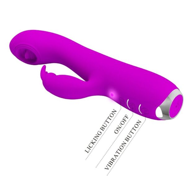 PRETTY LOVE - VIBRATEUR RECHARGEABLE RACHEL AVEC VENTOUSE VIOLET - – Image 6
