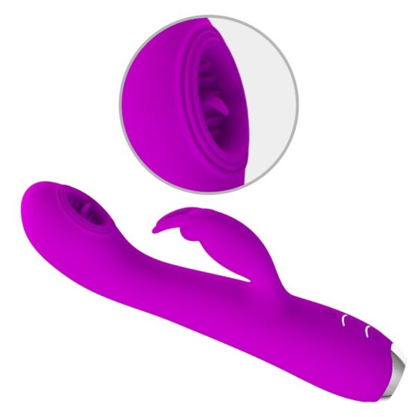 PRETTY LOVE - VIBRATEUR RECHARGEABLE RACHEL AVEC VENTOUSE VIOLET - – Image 4
