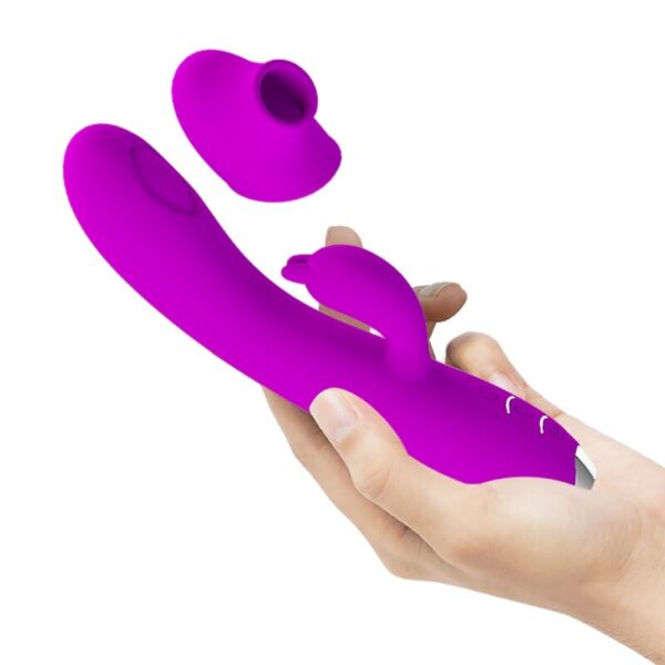 PRETTY LOVE - VIBRATEUR SUCKER RECHARGEABLE REGINA VIOLET - – Image 5