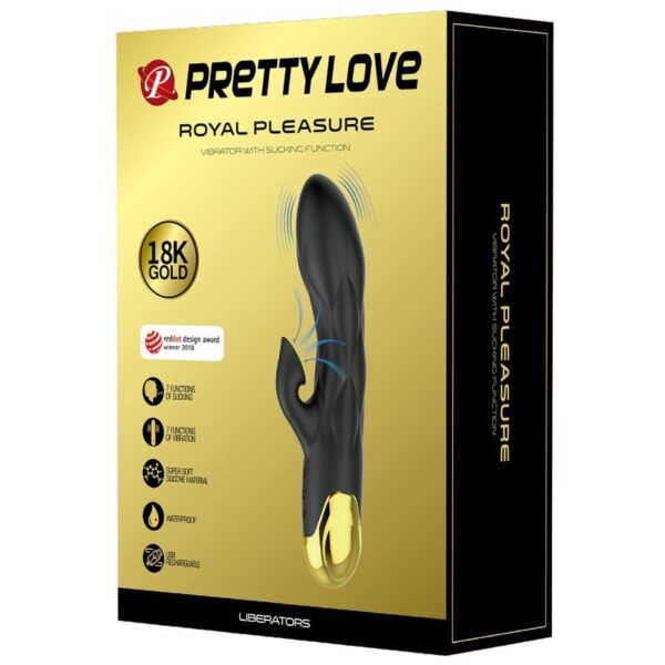 PRETTY LOVE - VIBRATEUR DE LUXE RECHARGEABLE NOIR PLAQUÉ OR - – Image 7