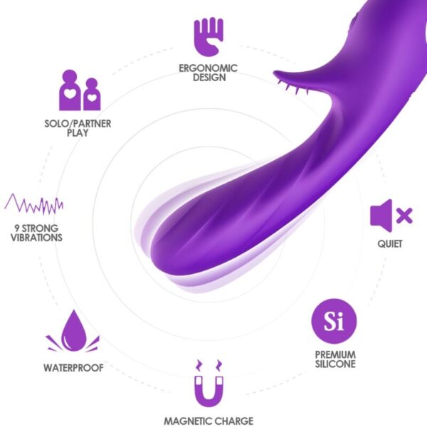 ARMONY - VIBRATEUR ROMANCE AVEC STIMULATEUR VIOLET - – Image 3