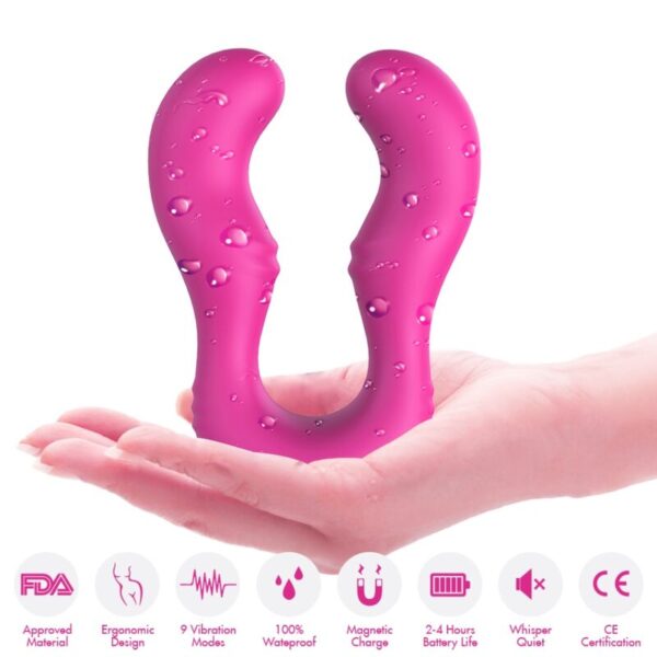 ARMONY - VIBRATEUR SERAPH DOUBLE TÉLÉCOMMANDE FUCHSIA - – Image 4