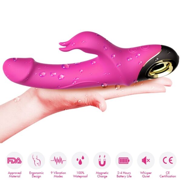 ARMONY - METEROR DILDO VIBRATEUR LAPIN ROTATEUR FUCHSIA - – Image 3