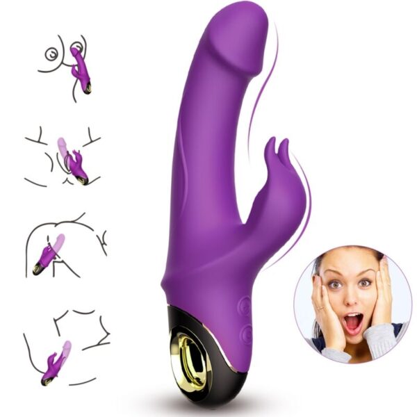 ARMONY - METEROR DILDO VIBRATEUR LAPIN ROTATEUR VIOLET - – Image 2