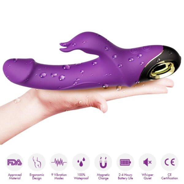 ARMONY - METEROR DILDO VIBRATEUR LAPIN ROTATEUR VIOLET - – Image 3