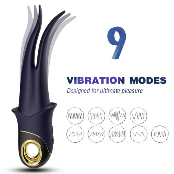 ARMONY - VIBRATEUR SHADOW DOUBLE TÊTE TEASING BLEU -