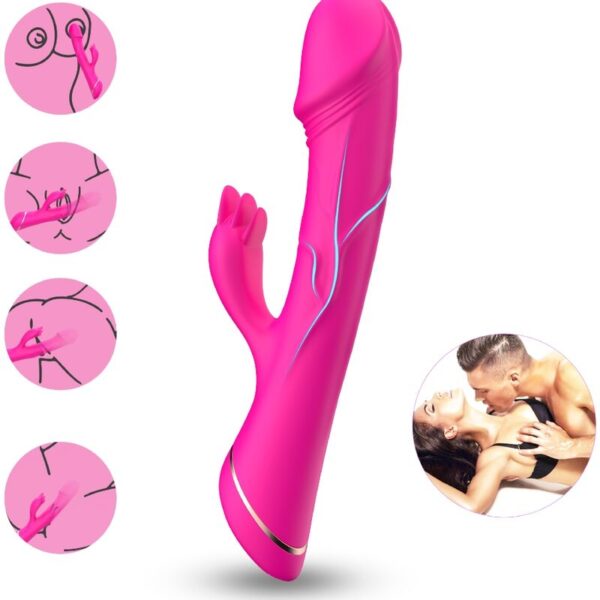 ARMONY - GODE VIBRATEUR LAPIN SILICONE FUCHSIA - – Image 2