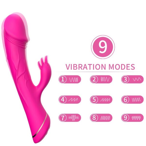 ARMONY - GODE VIBRATEUR LAPIN SILICONE FUCHSIA -