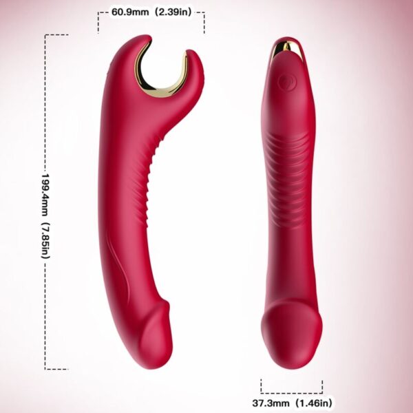 ARMONY - VIBRATEUR & ROTATEUR PRINCE DILDO ROUGE - – Image 3