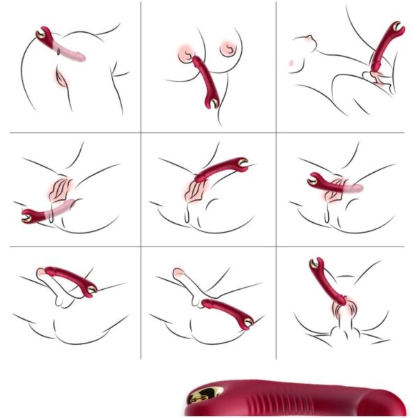 ARMONY - VIBRATEUR & ROTATEUR PRINCE DILDO ROUGE - – Image 2