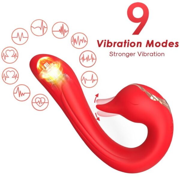ARMONY - VIBRATEUR DELFIN MULTIPOSITION & EFFET CHALEUR ROUGE -