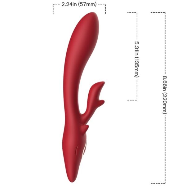 ARMONY - VIBRATEUR ELK RABBIT COURBE ROUGE - – Image 2