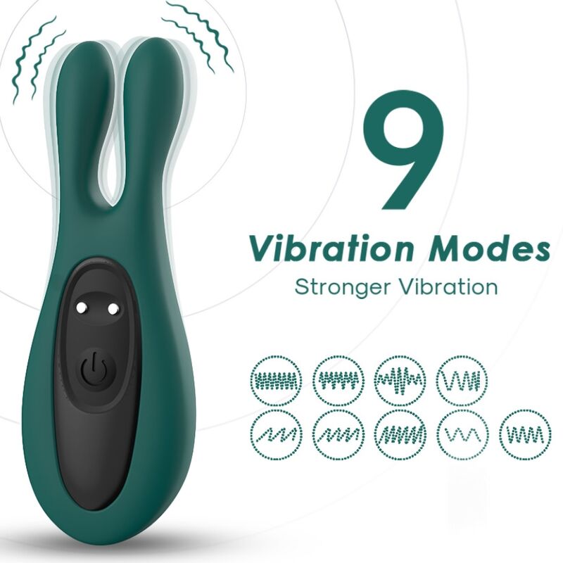 ARMONY - STIMULATEUR & VIBRATEUR LAPIN VERT -