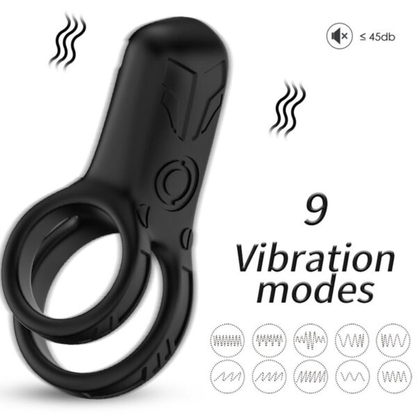ARMONY - VIBRATEUR DOUBLE ANNEAU NOIR -