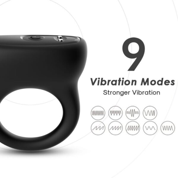 ARMONY - ANNEAU VIBRATEUR NOIR - – Image 4