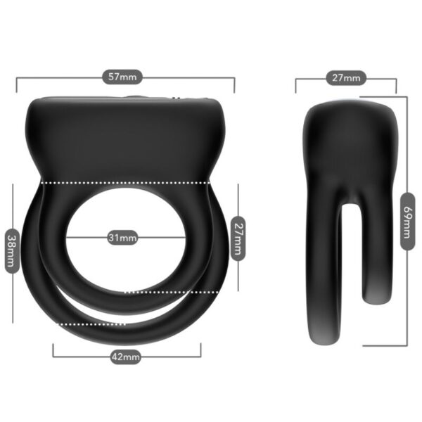 ARMONY - VIBRATEUR DOUBLE ANNEAU NOIR - – Image 4