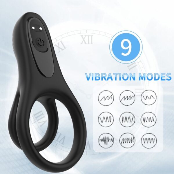 ARMONY - VIBRATEUR DOUBLE ANNEAU NOIR - – Image 3