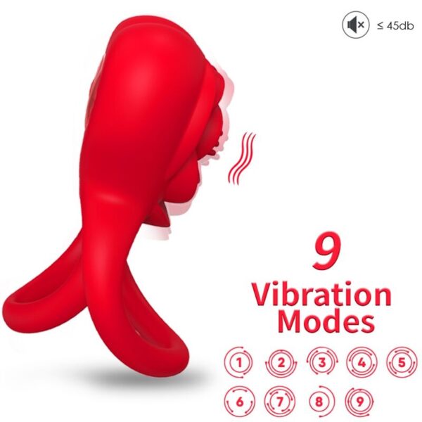 ARMONY - ANNEAU VIBRATEUR COEUR ROUGE -