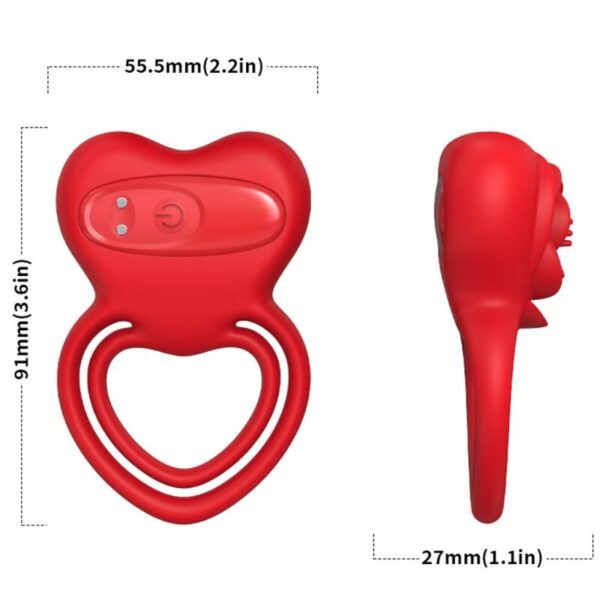ARMONY - ANNEAU VIBRATEUR COEUR ROUGE - – Image 3