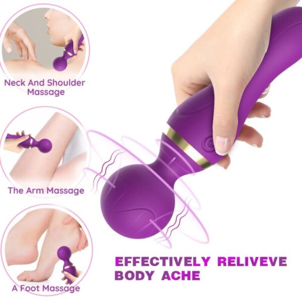 ARMONY - FREEZA MASSAGER & VIBRATEUR TÊTE SUPER FLEXIBLE NOIR - – Image 3