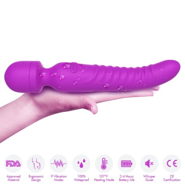 ARMONY - MISSION MASSAGER & VIBRATEUR EFFET CHALEUR VIOLET - – Image 3