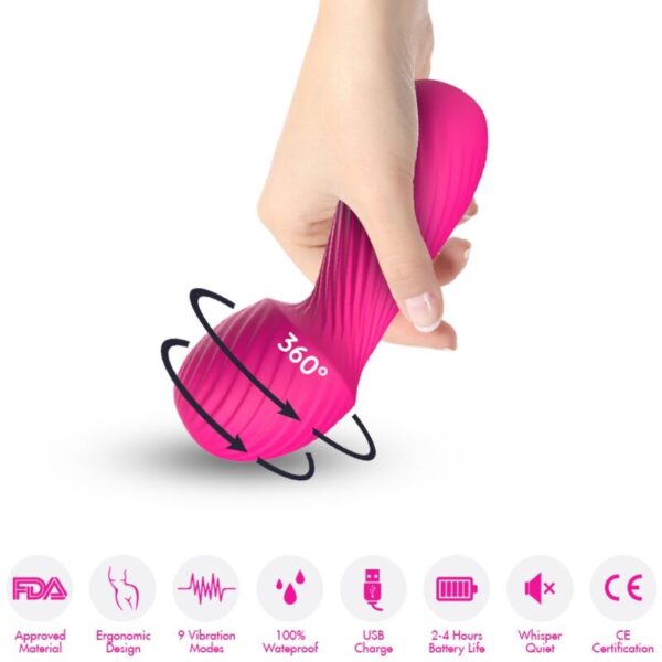 ARMONY - DAZZLE MASSAGER & VIBRATEUR PETIT FUCHSIA - – Image 2