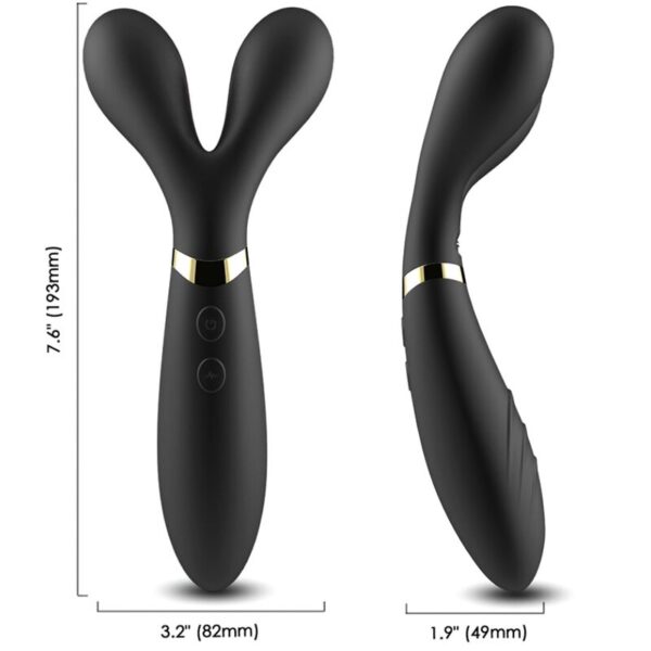 ARMONY - Y-WAND MASSAGE & VIBRATEUR DOUBLE TÊTE NOIR -