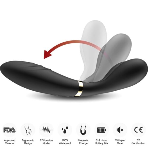 ARMONY - Y-WAND MASSAGE & VIBRATEUR DOUBLE TÊTE NOIR - – Image 3