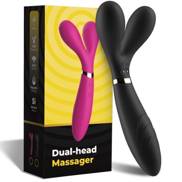 ARMONY - Y-WAND MASSAGE & VIBRATEUR DOUBLE TÊTE NOIR - – Image 5