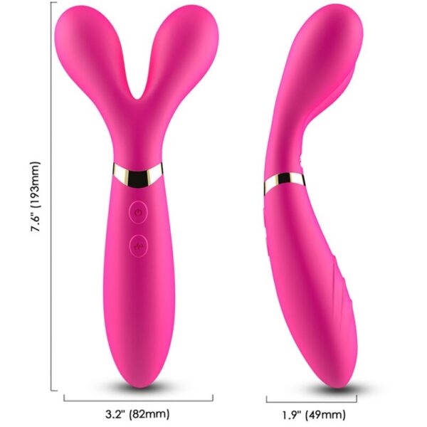 ARMONY - Y-WAND MASSAGE & VIBRATEUR DOUBLE TÊTE FUCHSIA -
