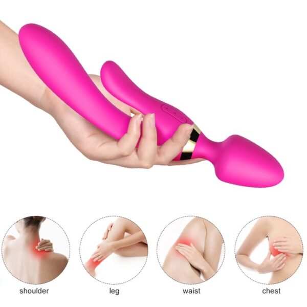 ARMONY - MASSEUR & VIBRATEUR LAPIN FUCHSIA - – Image 2